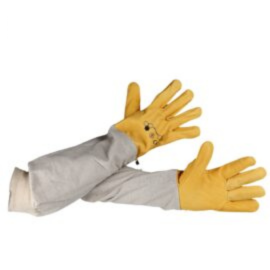 THF PRO Imker Schutzhandschuhe SMOOTH mit Baumwollstulpe Braun